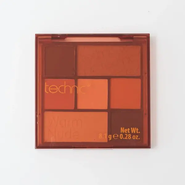 Technic 7 Pan Pressed Pigment Eyeshadow Palette - Warm Nude