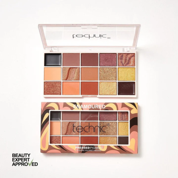 Technic 15 Shades Pressed Pigments Eyeshadow Palette- Enamoured
