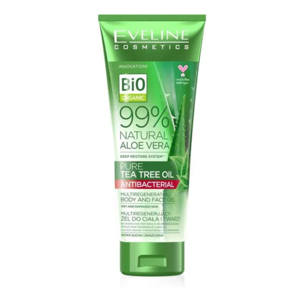 Eveline 99% Natural Aloe Vera Tea Tree Oil Body & Face Gel 250ml