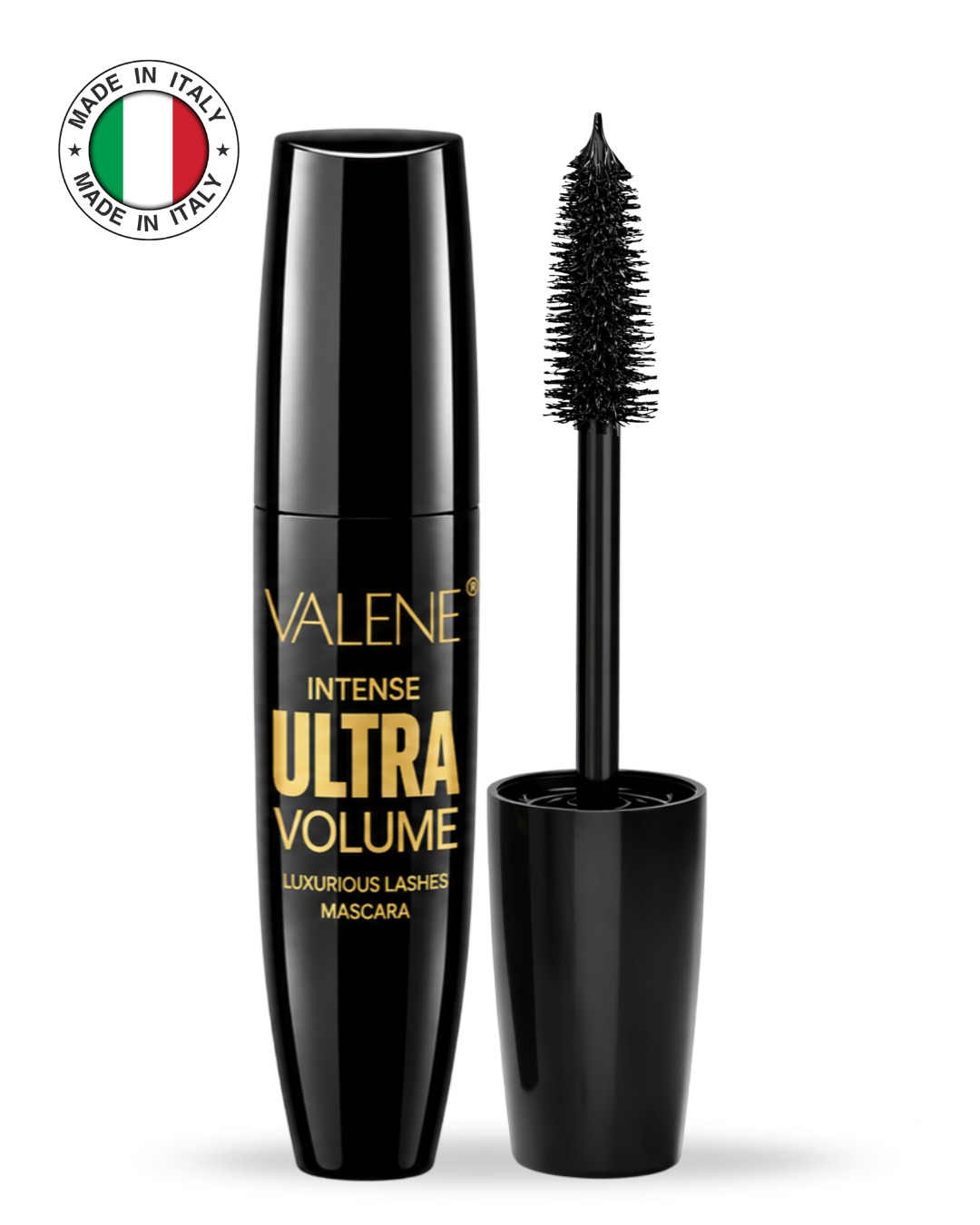 VALENE Intense Ultra Volume Mascara, Blackest Black – Volumizing & Lengthening Mascara, Clump-Free Formula for Thicker, Longer, Luxurious Lashes