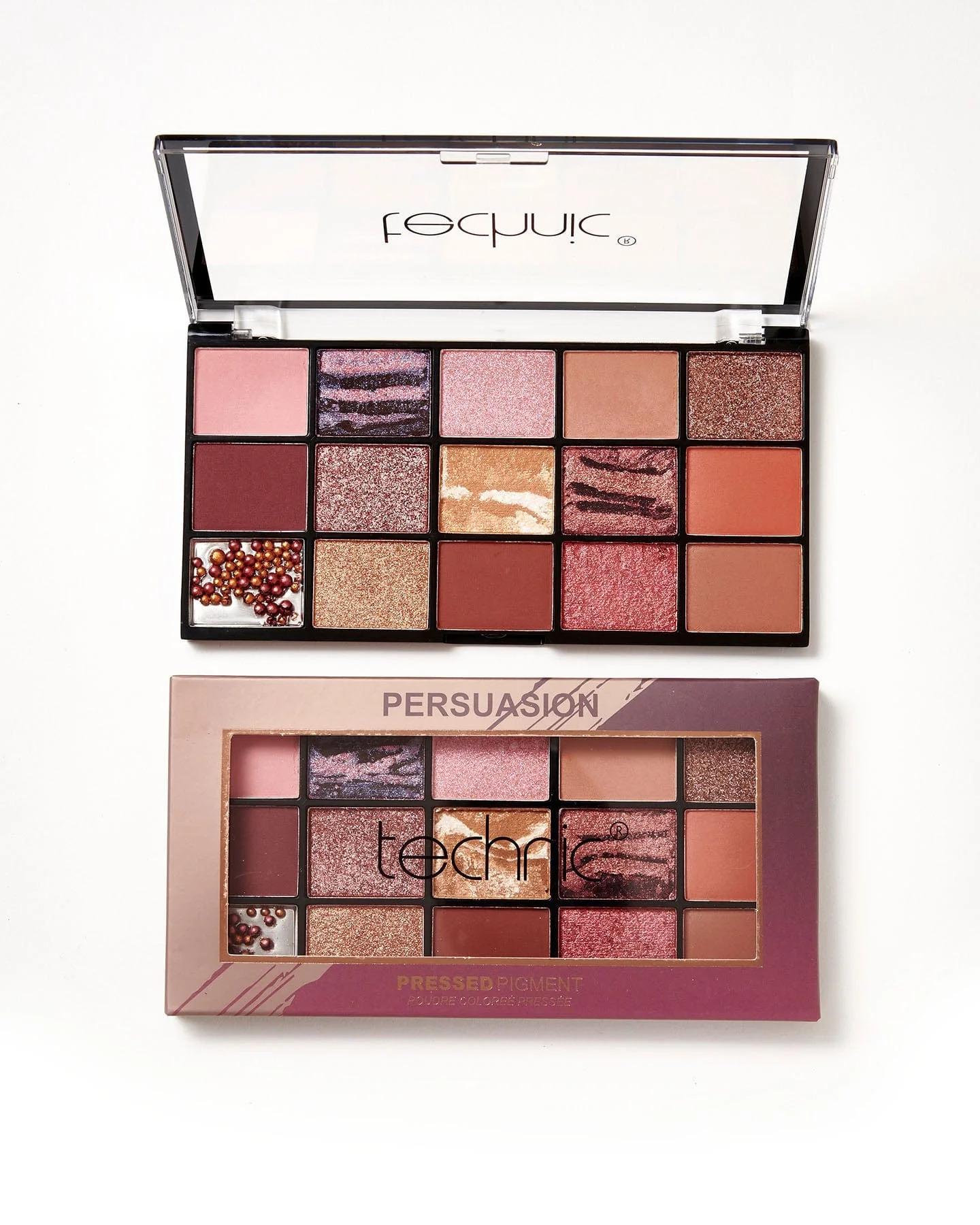 Technic 15 Shades Pressed Pigments Eyeshadow Palette- Persuasion