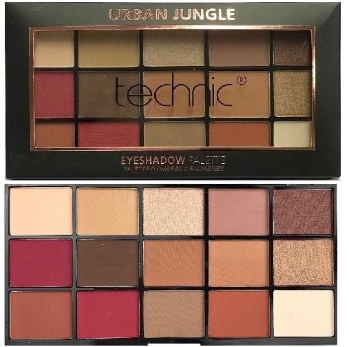 Technic 15 Shades Pressed Pigments Eyeshadow Palette - Urban Jungle