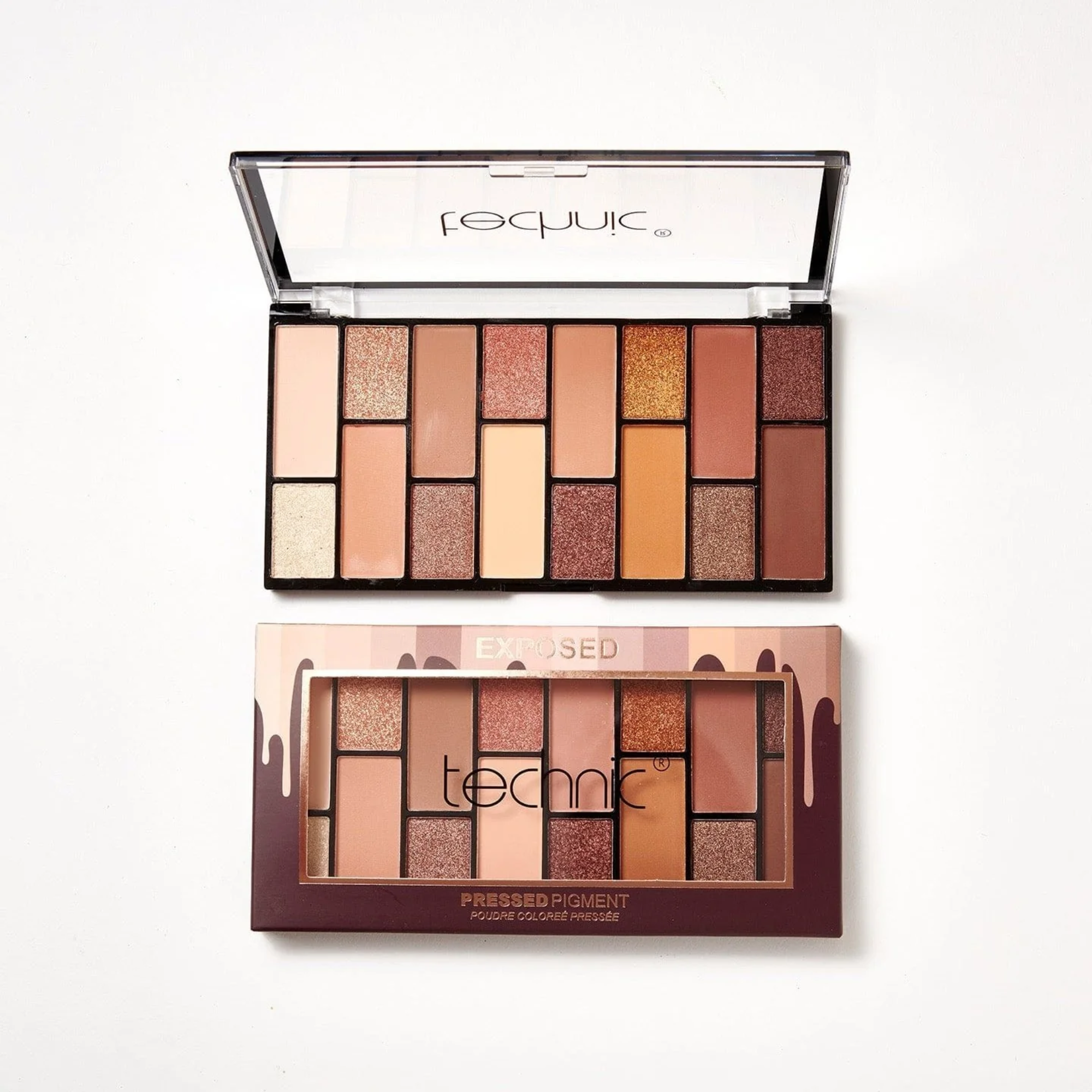 Technic 15 Shades Pressed Pigments Eyeshadow Palette- Exposed