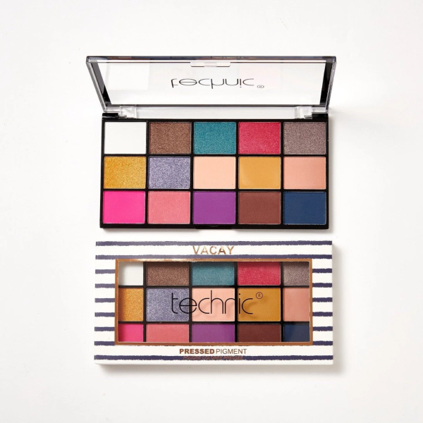 Technic 15 Shades Pressed Pigments Eyeshadow Palette - Vacay