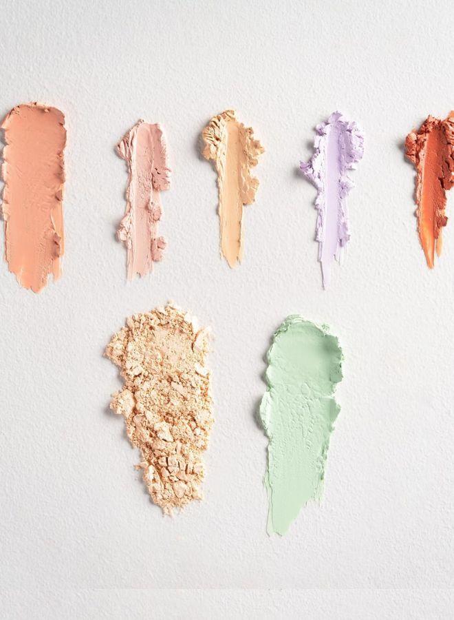 W7 Flawless Base Cream Colour Correcting Palette - 7 Shades to Improve Skin Discolouration & Imperfections