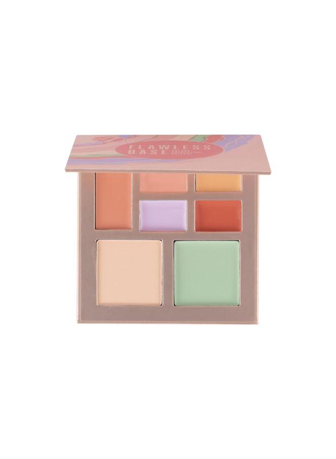W7 Flawless Base Cream Colour Correcting Palette - 7 Shades to Improve Skin Discolouration & Imperfections