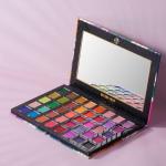 W7 Mardi Gras Pressed Pigment Palette - 40 High Impact Party Colours - Flawless Long-Lasting Bold Makeup