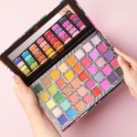 W7 Mardi Gras Pressed Pigment Palette - 40 High Impact Party Colours - Flawless Long-Lasting Bold Makeup